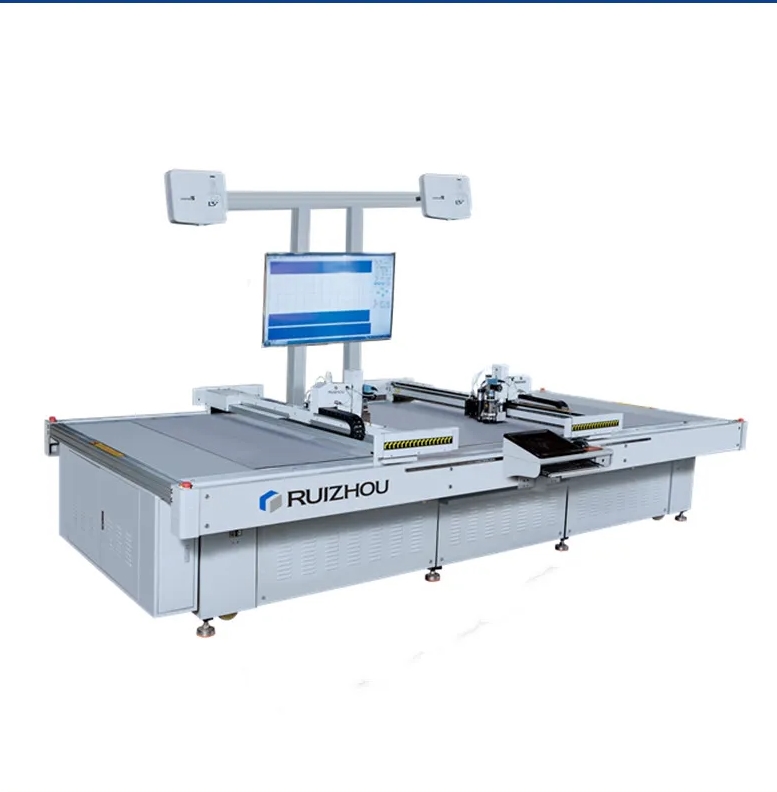 Ruizhou Oscillating Knife Cow Leather Cowhide Skin Flatbed Cutting Machine